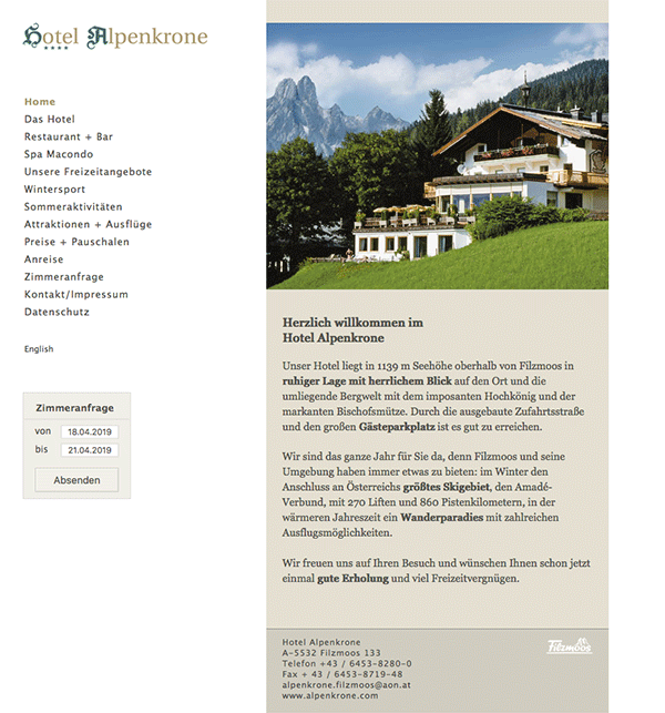 Hotel Alpenkrone, Filzmoos